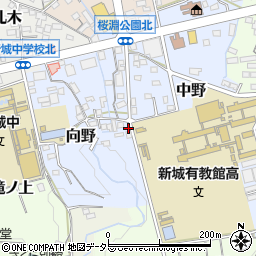 愛知県新城市中野60周辺の地図