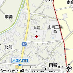 愛知県西尾市米津町八百目周辺の地図