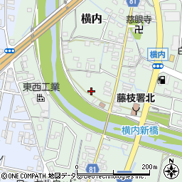静岡県藤枝市横内1-9周辺の地図