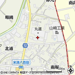 愛知県西尾市米津町（八百目）周辺の地図