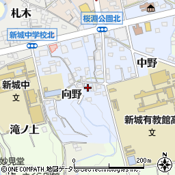 愛知県新城市向野19周辺の地図