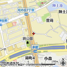 愛知県常滑市多屋捻坂周辺の地図