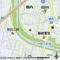 静岡県藤枝市横内1-15周辺の地図