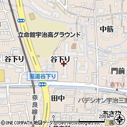 京都府宇治市莵道谷下り周辺の地図