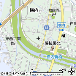 静岡県藤枝市横内15周辺の地図