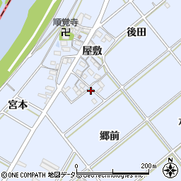 愛知県西尾市高落町郷前52周辺の地図