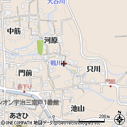 京都府宇治市莵道只川12周辺の地図