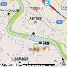 滋賀県甲賀市甲賀町大原市場100周辺の地図