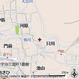 京都府宇治市莵道只川7周辺の地図