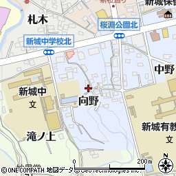 愛知県新城市向野33周辺の地図