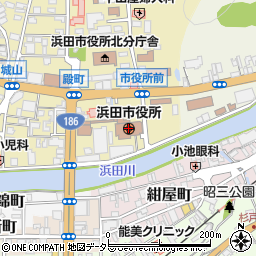 島根県浜田市周辺の地図
