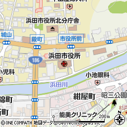 浜田市役所　都市建設部建設企画課国県事業推進係周辺の地図