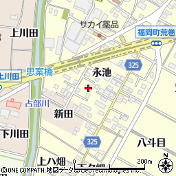 愛知県岡崎市福岡町永池53周辺の地図