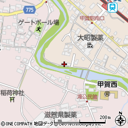 滋賀県甲賀市甲賀町大原市場117周辺の地図