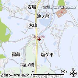 兵庫県宝塚市大原野塩ケ平19周辺の地図