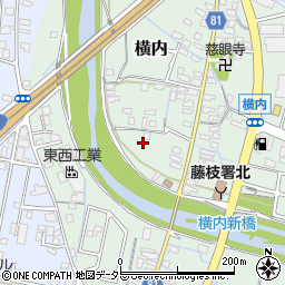 静岡県藤枝市横内44周辺の地図