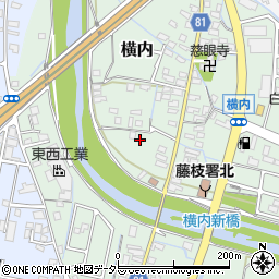 静岡県藤枝市横内10周辺の地図