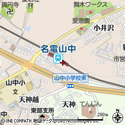 愛知県岡崎市周辺の地図