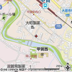 滋賀県甲賀市甲賀町大原市場73周辺の地図