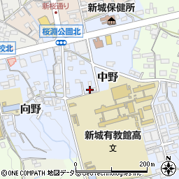 愛知県新城市中野51周辺の地図