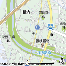 静岡県藤枝市横内19周辺の地図