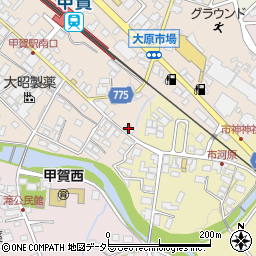 滋賀県甲賀市甲賀町大原市場54周辺の地図