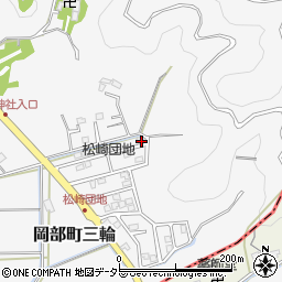 静岡県藤枝市岡部町三輪1033周辺の地図