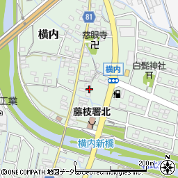静岡県藤枝市横内521周辺の地図