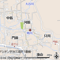 京都府宇治市莵道只川19周辺の地図