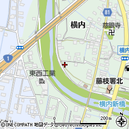 静岡県藤枝市横内48-1周辺の地図