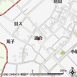 愛知県西尾市南中根町道合周辺の地図