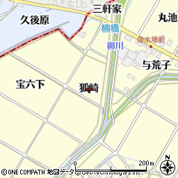 愛知県額田郡幸田町坂崎狐崎周辺の地図
