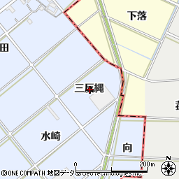 愛知県西尾市高落町三反縄周辺の地図