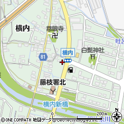 静岡県藤枝市横内517周辺の地図