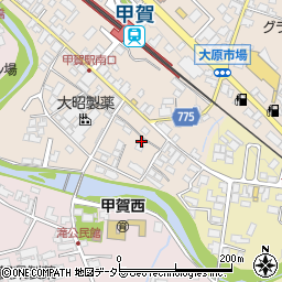 滋賀県甲賀市甲賀町大原市場62周辺の地図