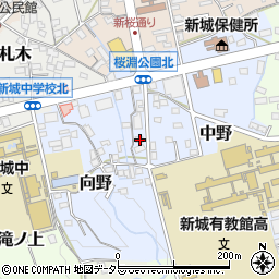 愛知県新城市中野57周辺の地図