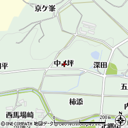 愛知県額田郡幸田町長嶺中ノ坪周辺の地図