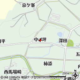 愛知県幸田町（額田郡）長嶺（中ノ坪）周辺の地図
