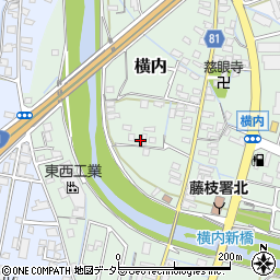 静岡県藤枝市横内38-3周辺の地図