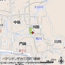 京都府宇治市莵道河原8周辺の地図