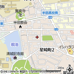 中日新聞知多半田専売所周辺の地図