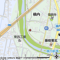 静岡県藤枝市横内50周辺の地図