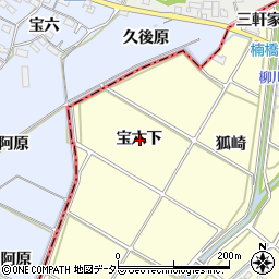愛知県額田郡幸田町坂崎宝六下周辺の地図