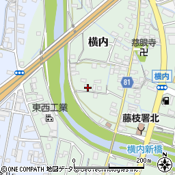 静岡県藤枝市横内39周辺の地図