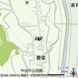 愛知県新城市豊栄山下周辺の地図