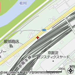 淀美豆SS駐車場周辺の地図