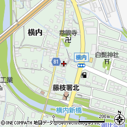 静岡県藤枝市横内530周辺の地図