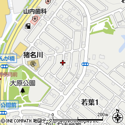 兵庫県猪名川町（川辺郡）若葉周辺の地図