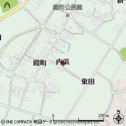 愛知県安城市東端町内浜周辺の地図