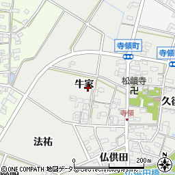 愛知県安城市寺領町周辺の地図